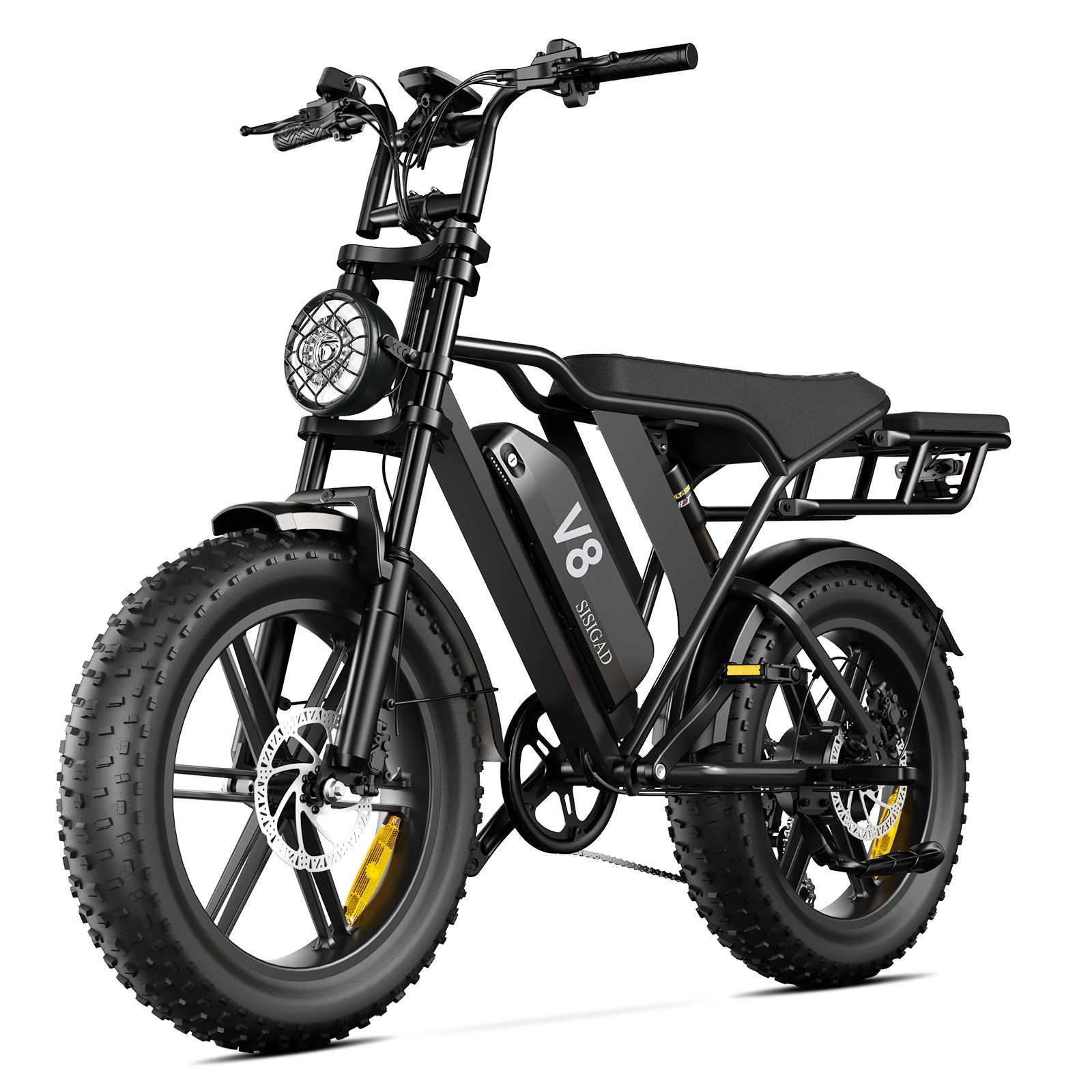 Fettes Fahrrad SISIGAD V8 20" Vollgefederter Fat Tire E-Bike